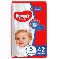Подгузники Huggies classik Джамбо размер 5 №42 (11-25кг)